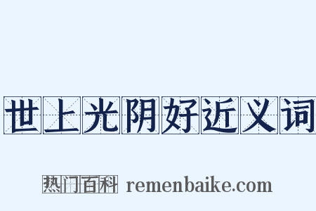 世上光阴好近义词是什么意思的图片